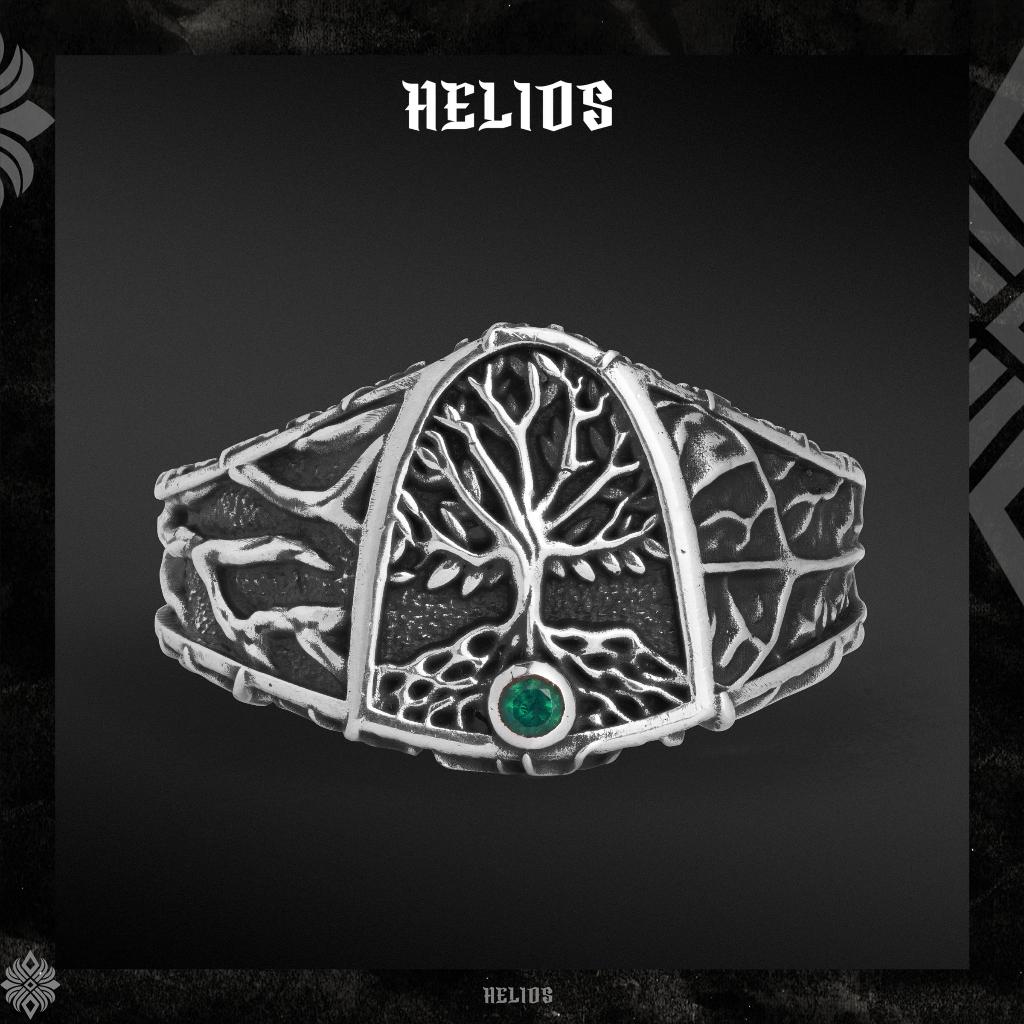 Nhẫn bạc S925 HeliSilver Arboris Helios Black Silver Faith