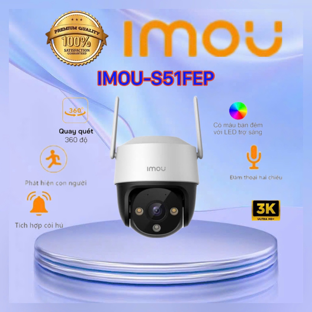 Camera Wifi Full Color IMOU IPC-S51FEP (Cruiser SE+ 5MP)