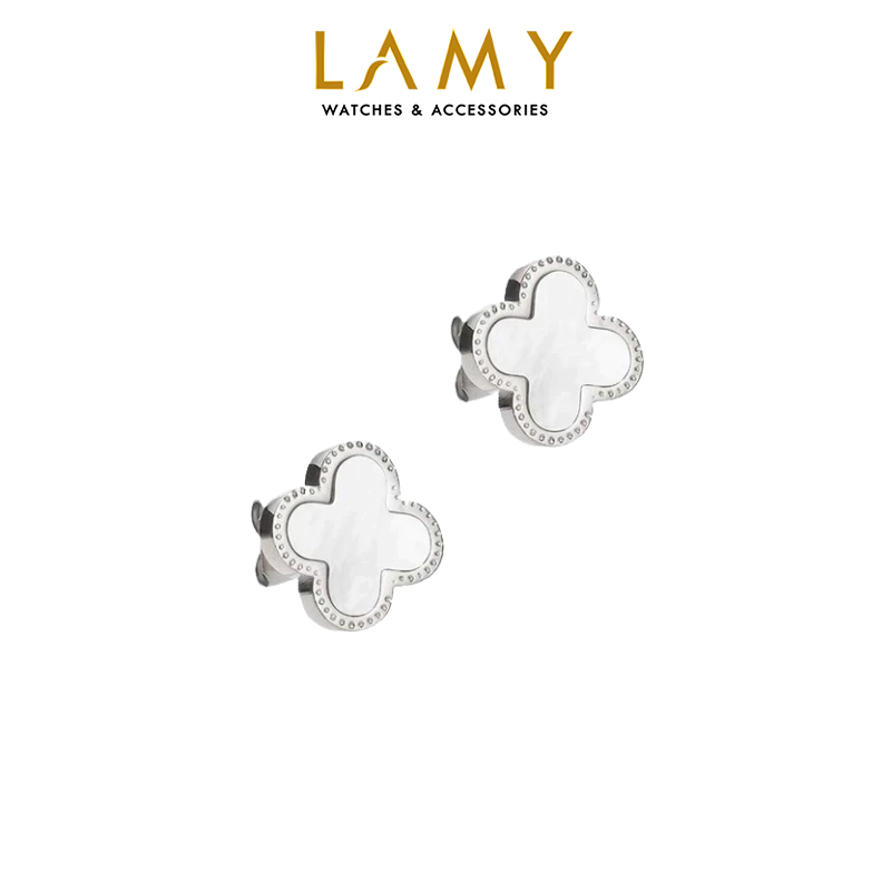 Khuyên tai nữ LAMY Lucky Four Leaves Earrings Silver 3023