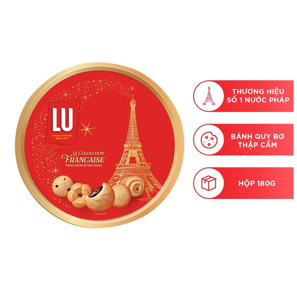 Combo bánh Lu thiếc hộp 180g Kinh Đô