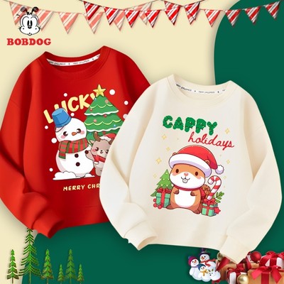 Áo dài tay bé trai hàn quốc BOBDOG sweater da cá cotton mềm mịn co giãn in hình dễ thương cho bé