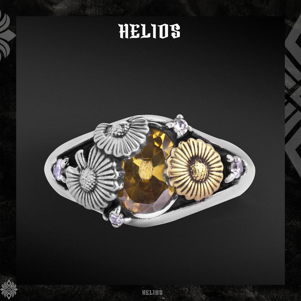 Nhẫn Bạc S925 HeliSIlver Floris Helios Black Silver Faith