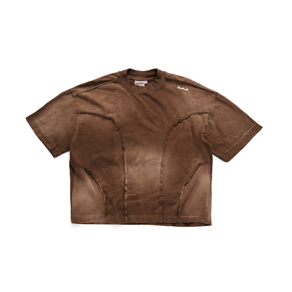 Vincero Boxy Tee - Màu Nâu - Áo thun form big boxy vải cotton 100% định lượng 300gsm