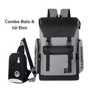   Peinn  Combo Balo Du Lịch Kèm Túi Đeo Chéo Nam Chất Vải Bền Bỉ Đựng Sách Vở Laptop Và Quần Áo Đa Năng 