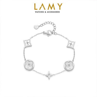 Vòng tay nữ LAMY Four Leaf Flower Bracelet Silver 2020