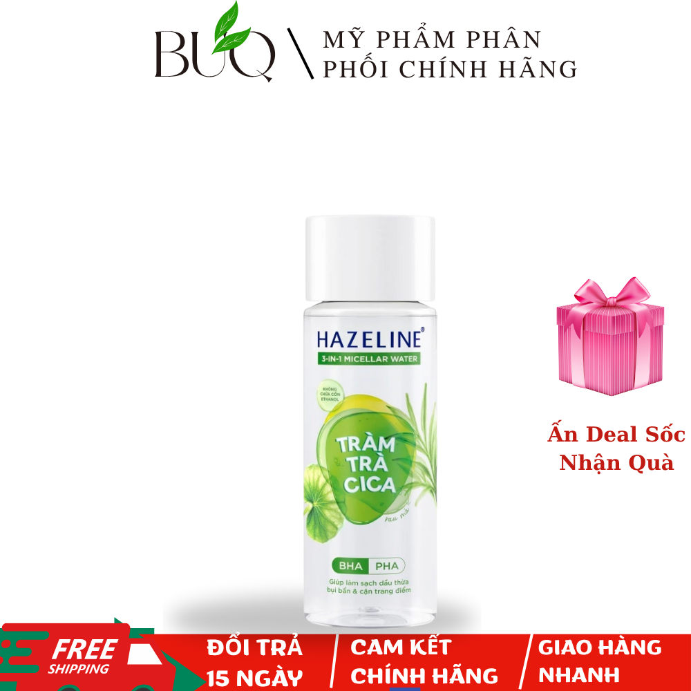 Nước tẩy trang ngừa mụn Hazeline Tràm Trà Cica 100ml
