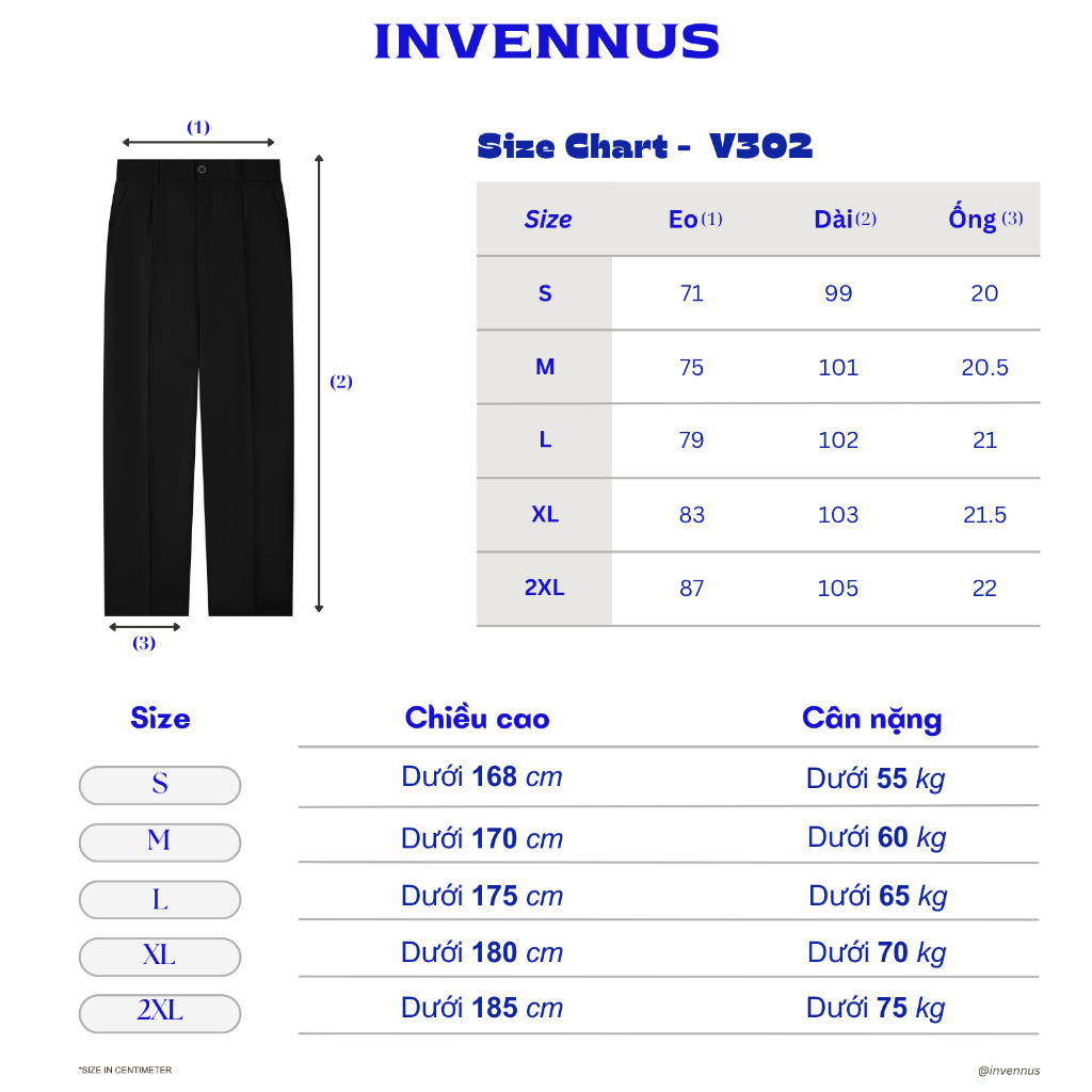 Quần tây nam ống suông INVENNUS cạp cao, quần âu nam tôn dáng vải tuyết hàn thoáng khí [302] | BigBuy360 - bigbuy360.vn