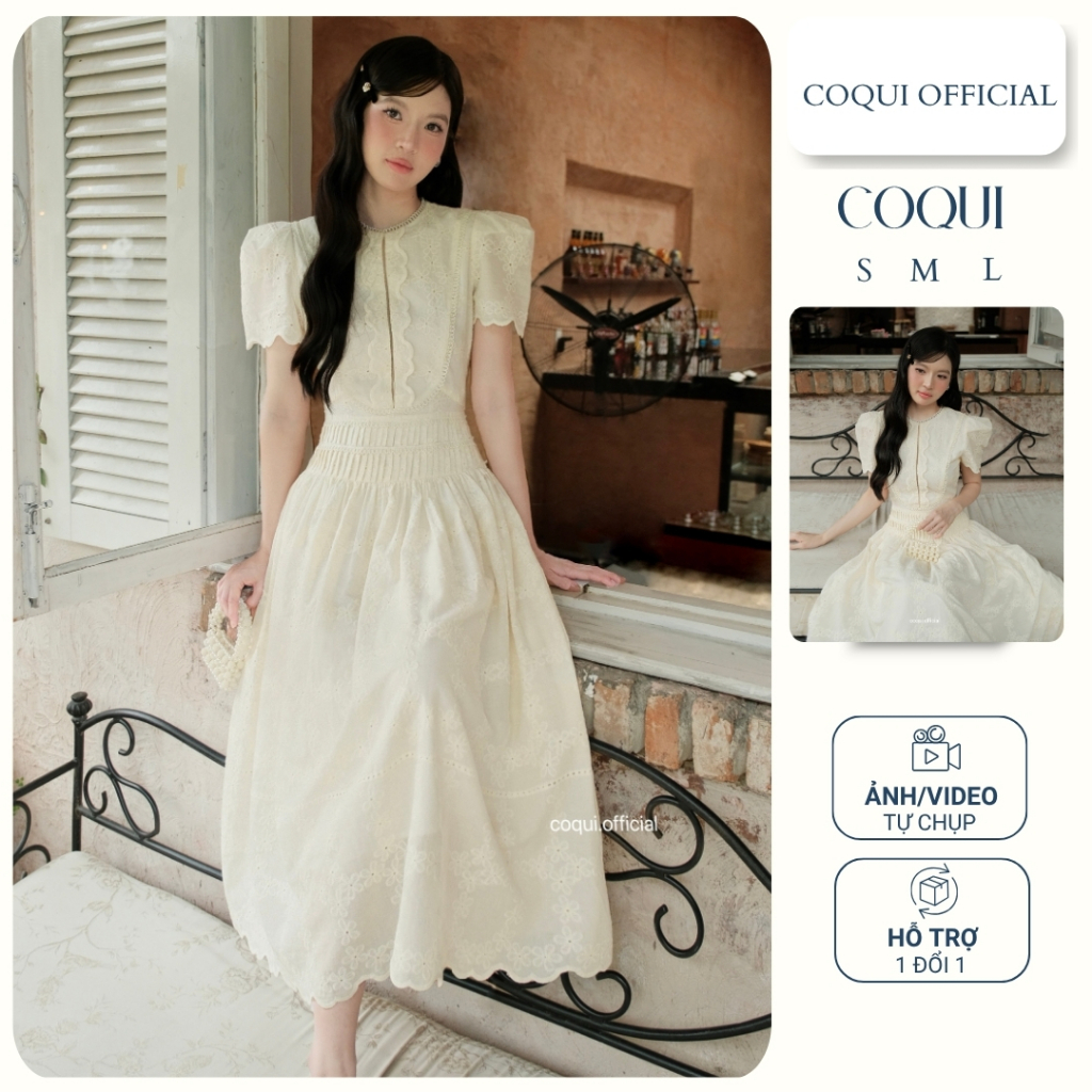 Đầm thiết kế tiểu thư dự tiệc COQUI, Đầm dự tiệc dáng dài MIRA DRESS