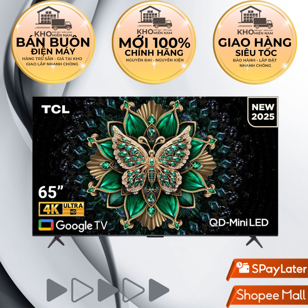 📺 Google Tivi TCL 65C6K – 65 inch, QD-Mini LED, 144Hz, Âm Thanh ONKYO 2.1, Dolby Atmos