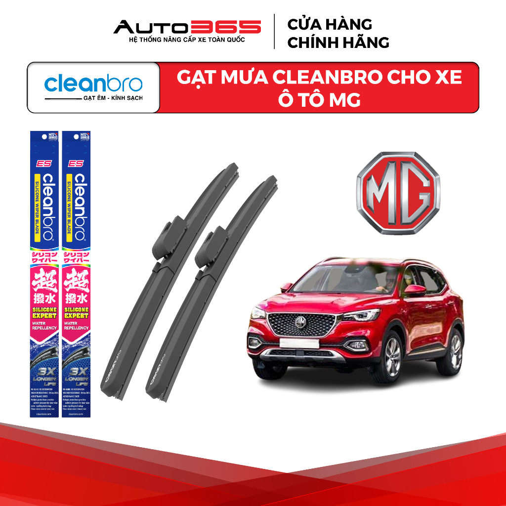 Gạt mưa Cleanbro cho xe ô tô MG Zs Hs Mg5 Gs lưỡi silicon phủ nano - Auto365 Store
