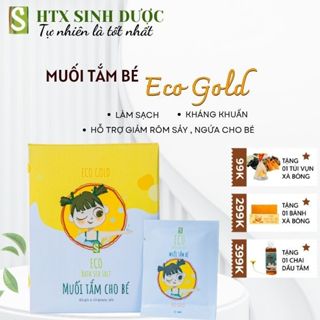  Muối tắm bé Eco Gold 10g  Hộp 30 gói  - dành cho bé - Hợp Tác Xã Sinh Dược 