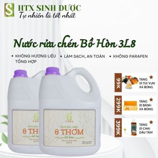 Nước rửa chén 8 Thơm bồ hòn 3,8 lít  an toàn lành tính cho cả da nhạy cảm- Hợp Tác Xã Sinh Dược 
