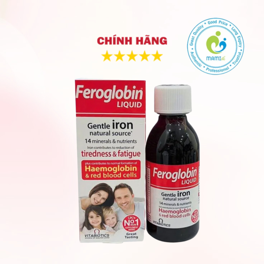 Sirô sắt (200ml) tạo hồng cầu ngừa thiếu máu cho trẻ từ 3 tuổi trở lên và người lớn Vitabiotics Fero