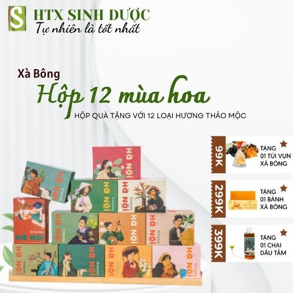  Combo xà bông 12 mùa hoa  - Hợp Tác Xã Sinh Dược 