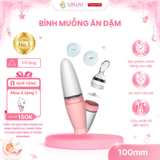   DATE 02 2026  Bình muỗng ăn dặm Loluli silicon mềm cao cấp an toàn cho bé dung tích 100ml | LOLULI 