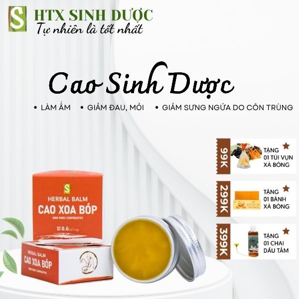 Cao Xoa Bóp 17g, làm nóng, giảm đau - Cao Sinh Dược - HTX Sinh Dược