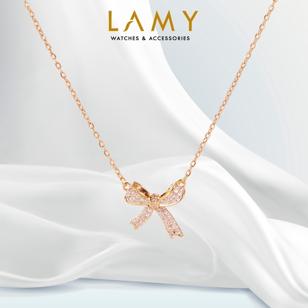 Dây chuyền nữ LAMY Bow Necklace Rose Gold 6019