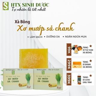  Xà bông sả chanh xơ mướp 120g làm sạch dưỡng da hỗ trợ tẩy da chết - Hợp Tác Xã Sinh Dược 