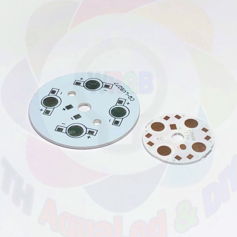 Mạch 4 LED luxeon đế mạch 4 vị trí 40mm sử dụng nguồn 12volt cho dòng LED Luxeon đơn mạch chuẩn hóa 