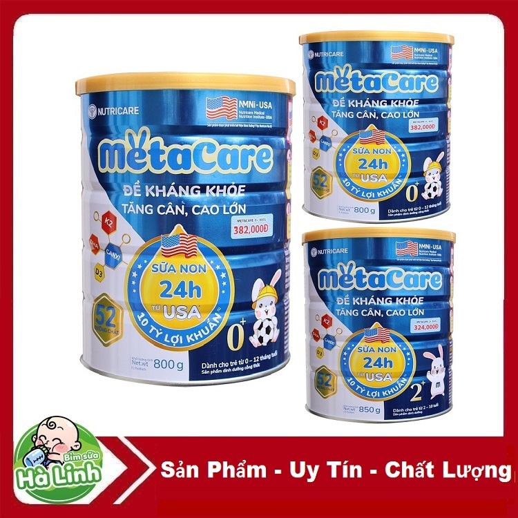 Sữa bột Metacare 0+,1+, 2+ 850g thay thế Metacare 3 900g Date 2027