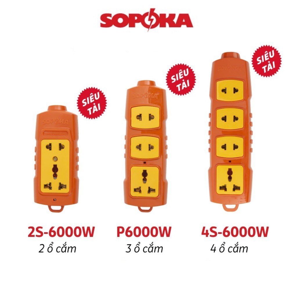 Ổ Cắm Điện Chịu Tải Cao 6000W SOPOKA - Ổ cắm công suất cao tự ráp