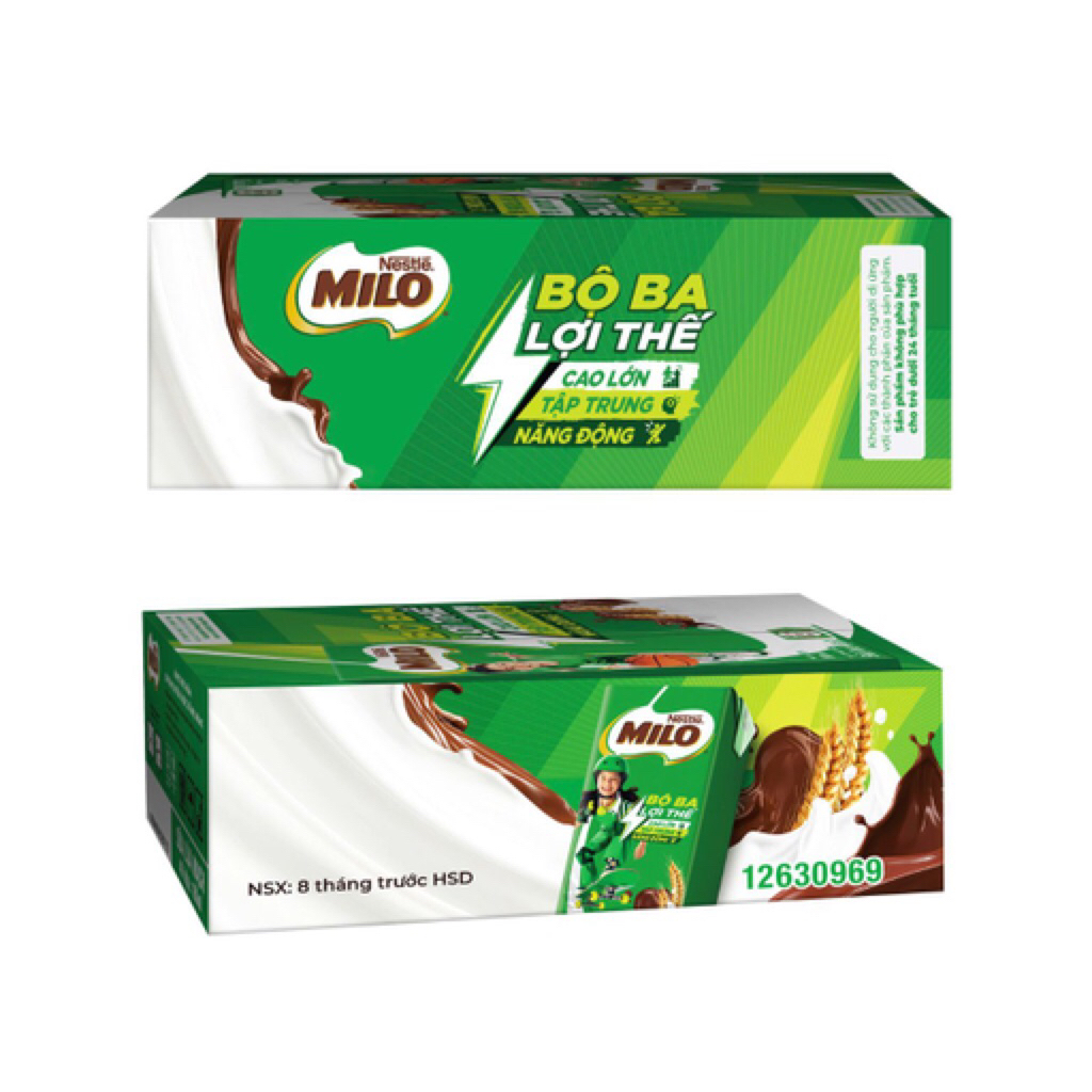 Thùng 48 hộp sữa lúa mạch Milo 180ml
