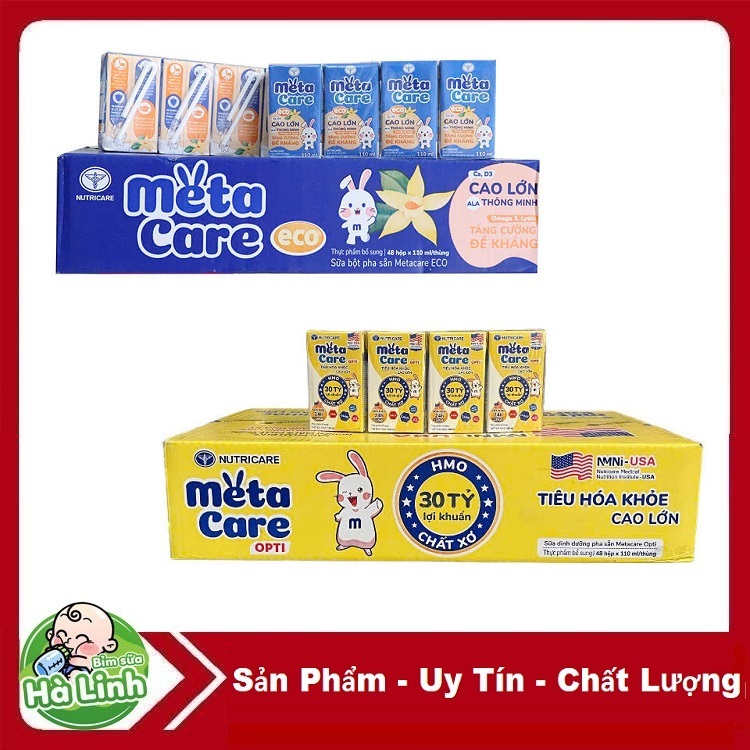 Sữa bột pha sẵn Metacare 110ml (thùng × 48hộp) Date mới nhất