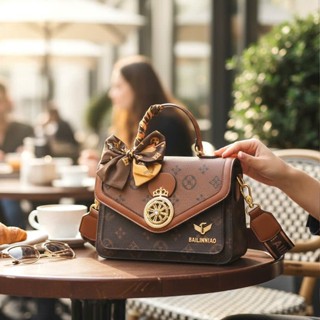  Túi xách nữ cầm tay đeo chéo Bailinniao VV Hoa đào size 22 