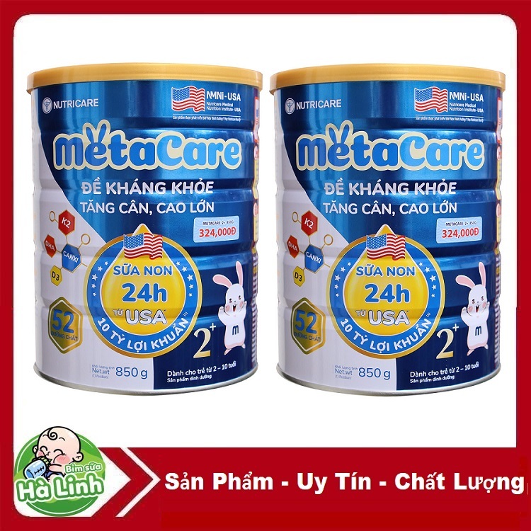 Combo 2 Lon Sữa Bột Metacare 0/1/2 850g ( Date 2026)