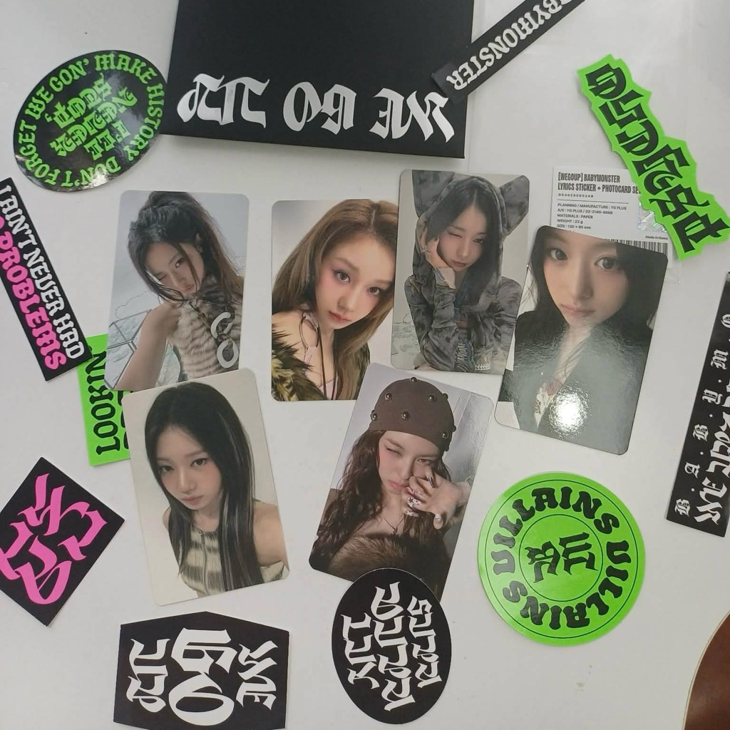 [WE GO UP] BABYMONSTER LYRICS STICKER + PHOTOCARD SET