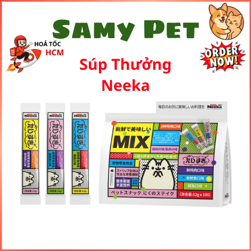 Hoả Tốc 21H | Combo 300 Thanh Súp Thưởng NEEKA 12G Cho Mèo Mọi Lứa Tuổi Thơm Ngon Dinh Dưỡng