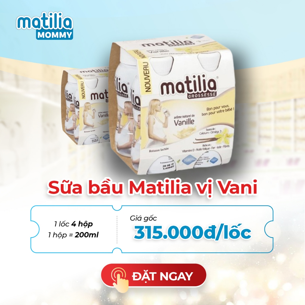 Sữa Bầu Matilia Mommy Vani – Lốc 4 Hộp Tiện Lợi Cho Mẹ Bầu [1 hộp 200ml]