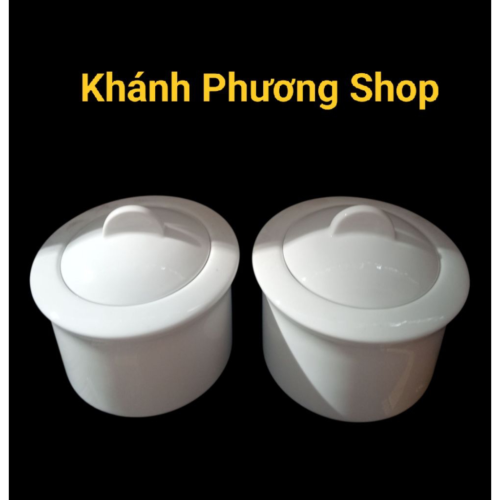 hủ đựng sa tế, gia vị, đồ nêm gốm sứ trắng Minh Long - hủ đựng sa tế, gia vị, đồ nêm bằng sứ