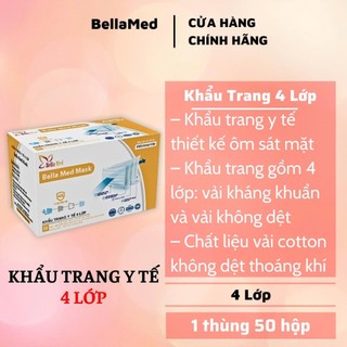 Khẩu trang y tế 4 lớp USASEN hàng tốt không có mùi hôi - 1 hộp 50 cái