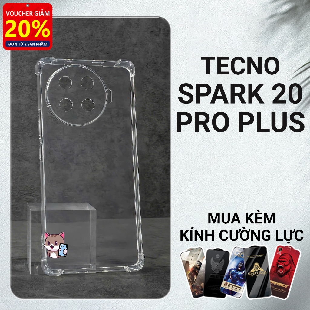Ốp lưng Tecno Spark 20 Pro+ Plus chống sốc, viền vuông Meocase | Vỏ điện thoại Techno bảo vệ camera 