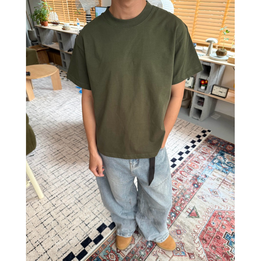 Áo thun trơn MMESTLINE Basic form Boxy vải premium Cotton | BigBuy360 - bigbuy360.vn