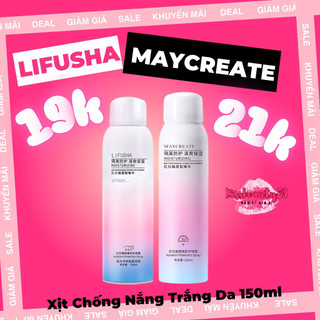 Xịt chống nắng Trắng Da SPF35 Maycreate 150ml 