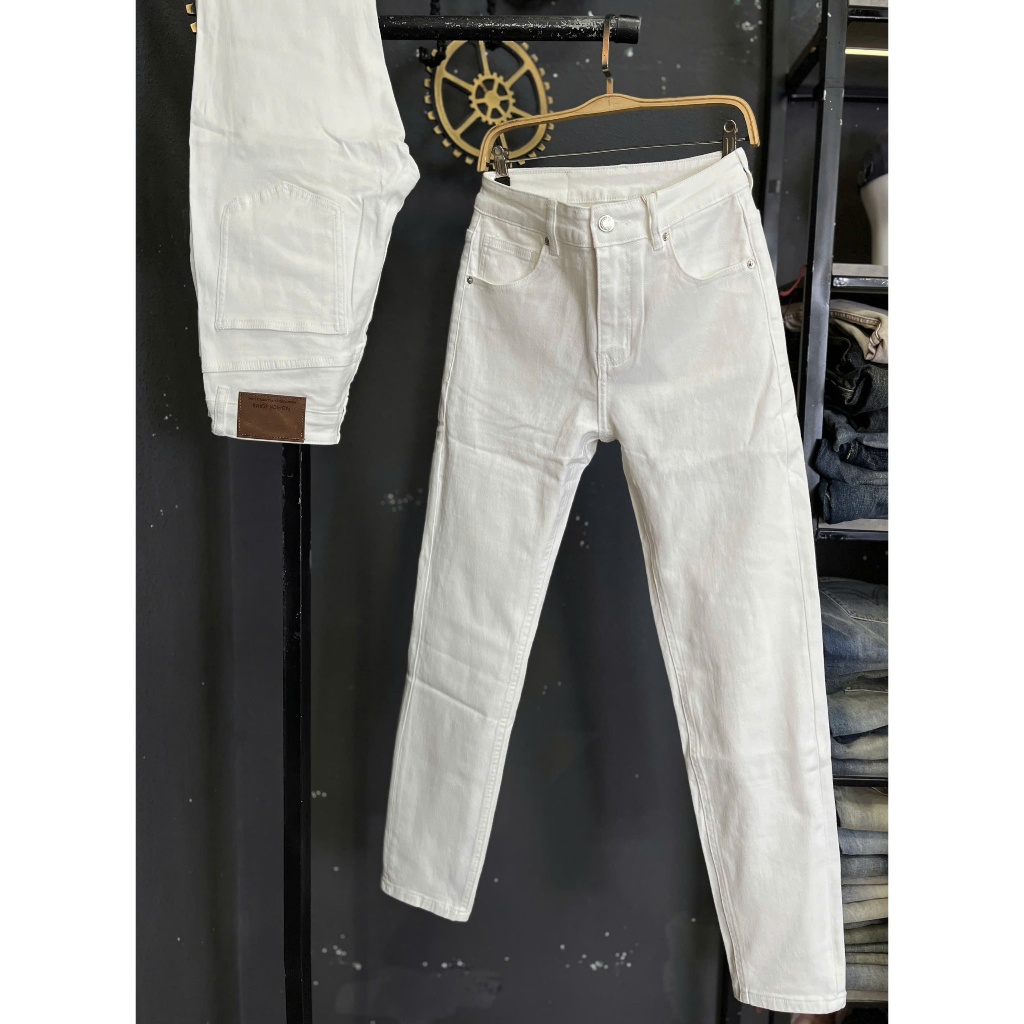 [3K DENIM]Quần Jean Denim Guangzhou 8132 Nam Trắng Trơn Nam Mẫu Mới Chi Tiết Như Hình J4009 K3 STORE