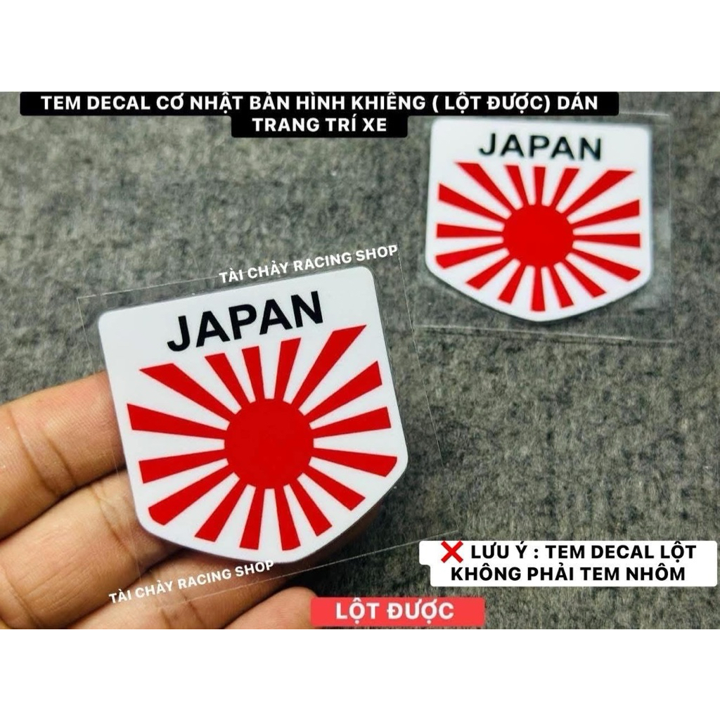 [ TEM ] TEM DECAL CỜ JAPAN HÌNH KHIÊNG ( LỘT ĐƯỢC ) DÁN TRANG TRÍ