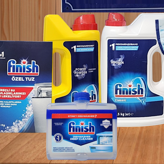 Bột rửa bát Finish 3kg, 2.5kg, 1.3kg, 1kg dùng cho máy rửa bát chén tiết kiệm nhất