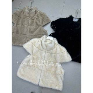    Ảnh thật   9255 Áo lông cổ cao tay hến khoá kéo 
