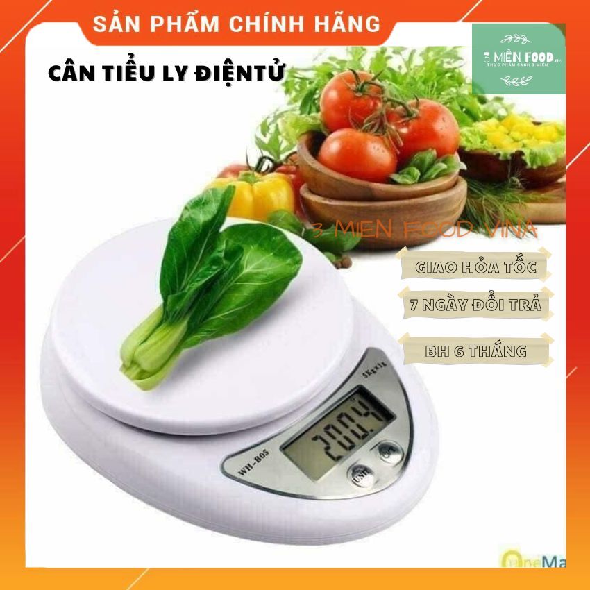 Cân Tiểu Ly Điện Tử Nhà Bếp Mini Định Lượng 1g - 5Kg Làm Bánh Độ Chính Xác Cao Tặng Kèm 2 Pin AAA rấ
