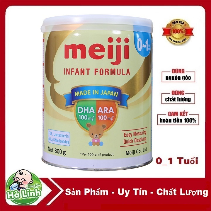 Sữa bột meiji số 0 [0_1 Tuổi] Nhập Khẩu 800g [Date 2027]