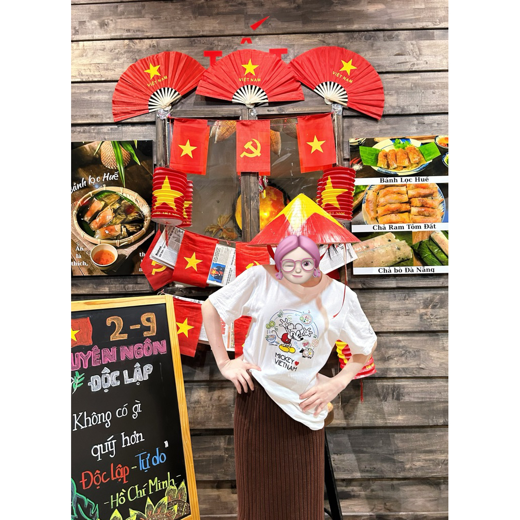 Áo thun brand uniqlo form rộng in hoạ tiết mickey vietnam