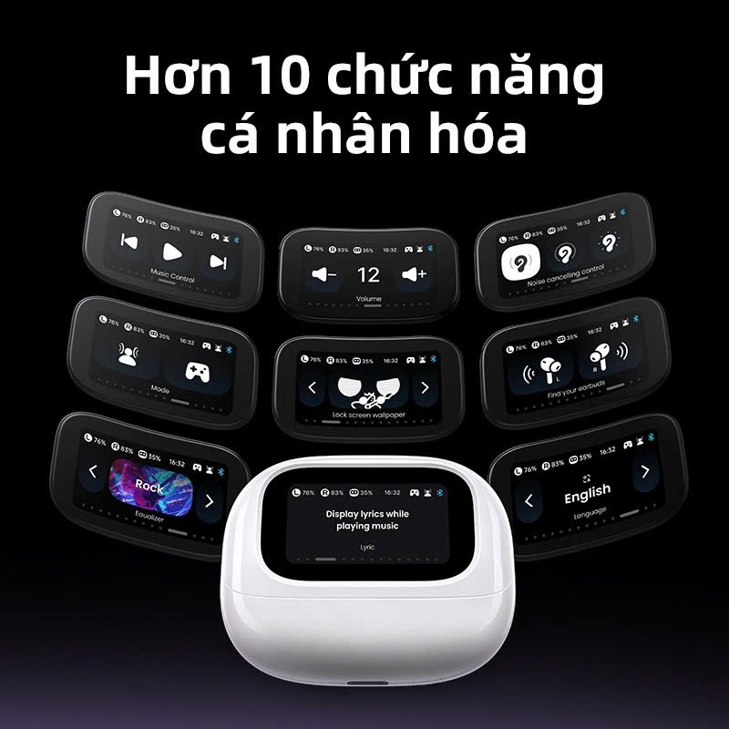 Tai nghe Bluetooth 5.4 Ugreen EchoBuds Magic T6 | LDAC Hi-res | Màn hình màu | Kết nối 2 thiết bị | | BigBuy360 - bigbuy360.vn