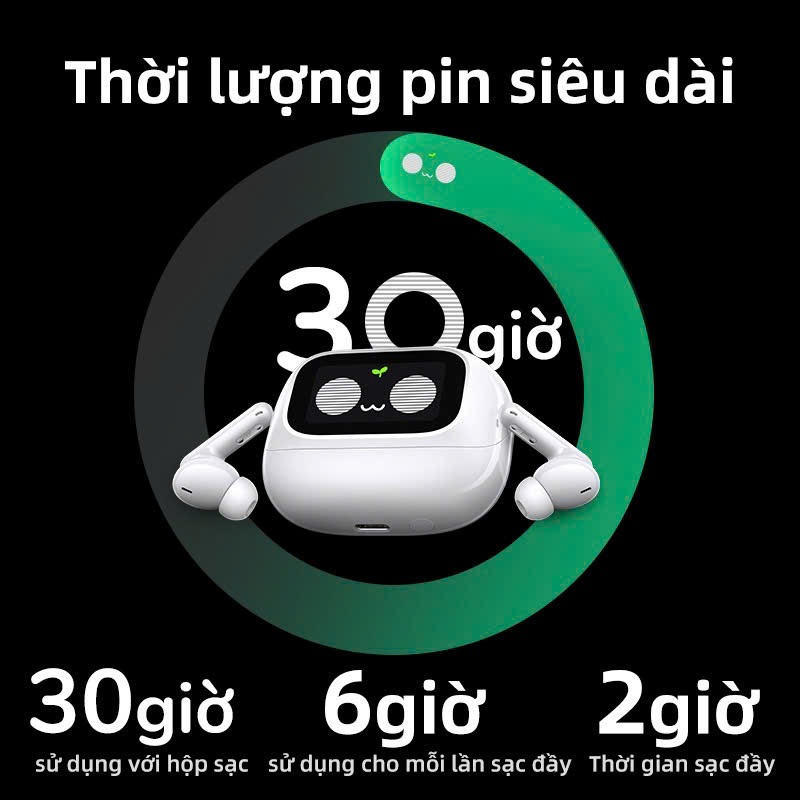 Tai nghe Bluetooth 5.4 Ugreen EchoBuds Magic T6 | LDAC Hi-res | Màn hình màu | Kết nối 2 thiết bị | | BigBuy360 - bigbuy360.vn