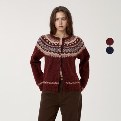 Áo Cardigan WHO.A.U Fair Isle Cardigan_WHCKF4V22F