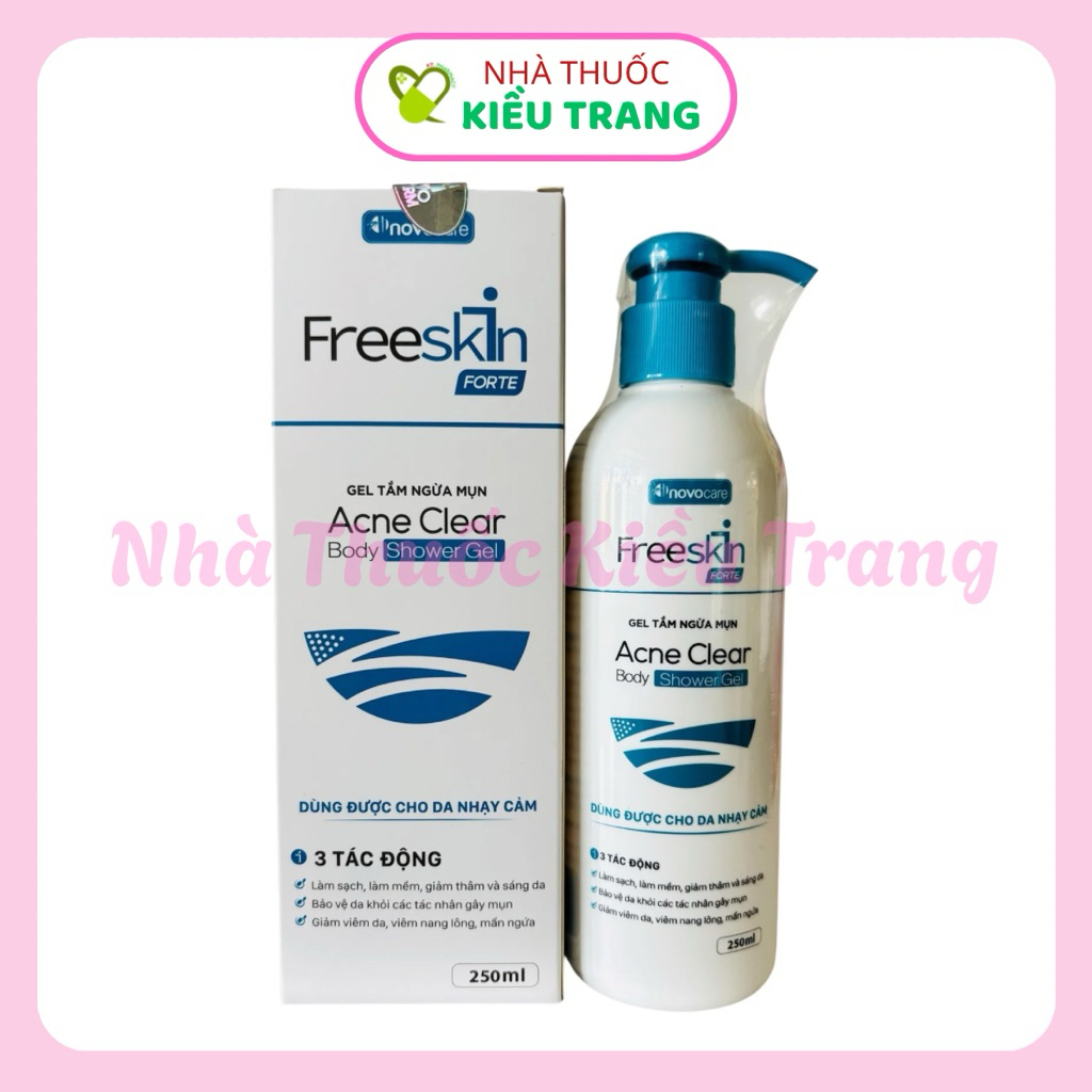[Mẫu mới] Gel tắm Freeskin Forte / Xịt mụn Freeskin Forte