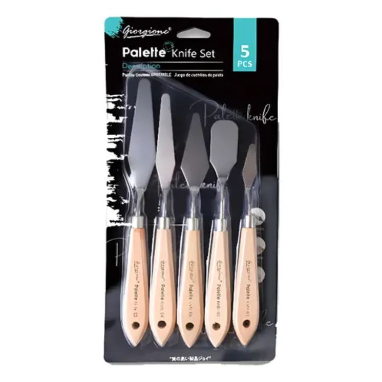 [Hỏa tốc Hcm] Bay pha màu Giorgione bộ 5 cây nhiều kích thước, Bay Pha Màu Lấy Màu Trộn Màu