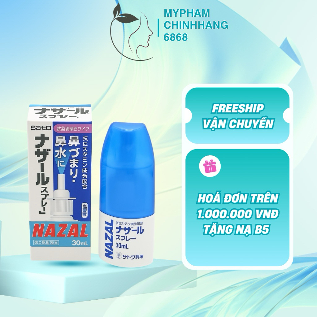 SATO- Xịt mũi cải thiện xoang Nazal 30ml